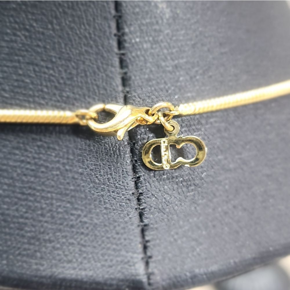 Authentic Christian Dior 90's Logo Necklace W/ Box - Picture 13 of 16
